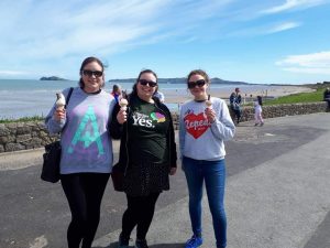 Alliance for Choice members enjoy an ice cream break by the beach in the middle of the campaign