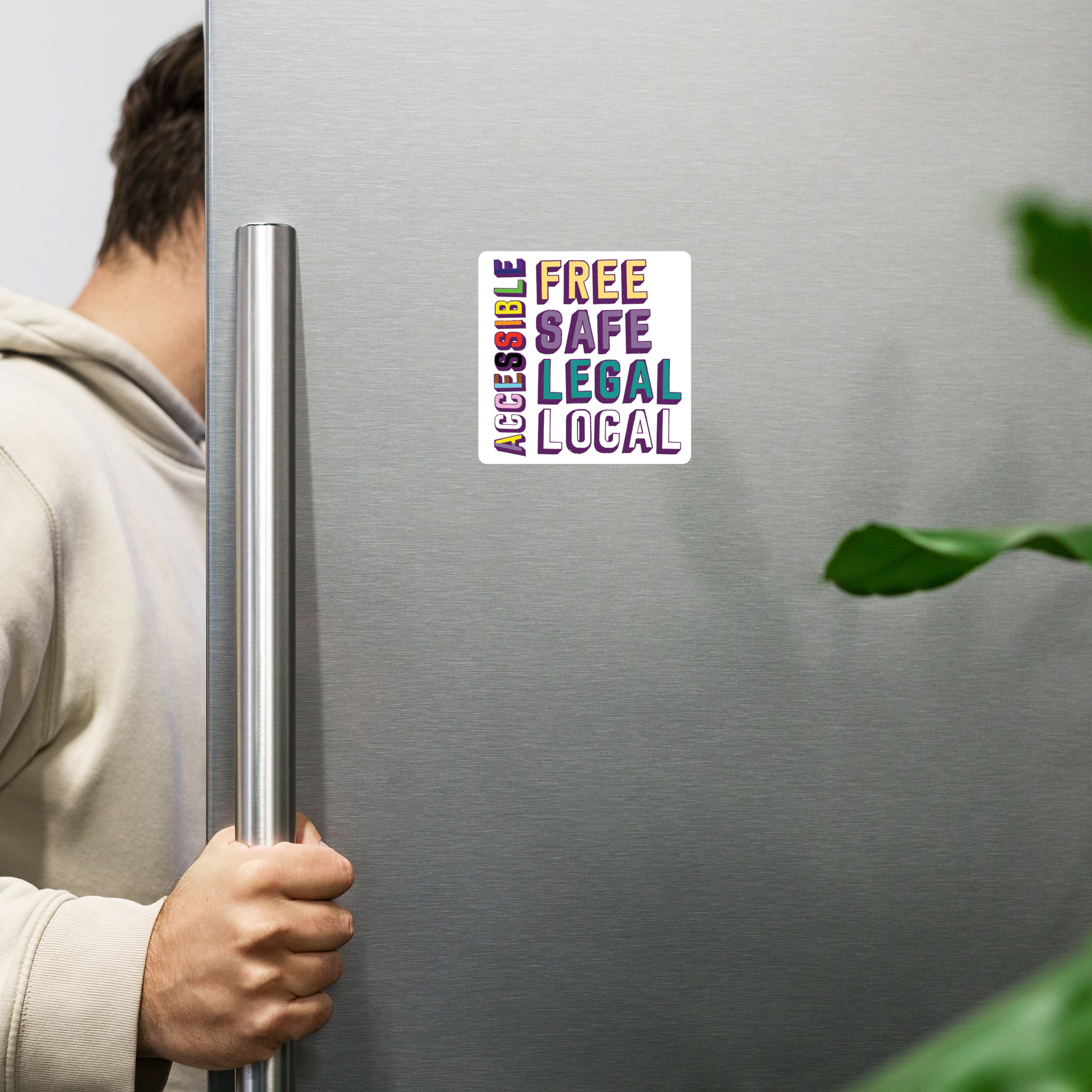 Free Safe Legal Local Accessible Magnet (progress pride) - Image 3