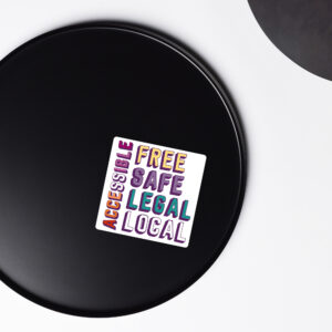 Free Safe Legal Local Accessible (lesbian pride) magnet