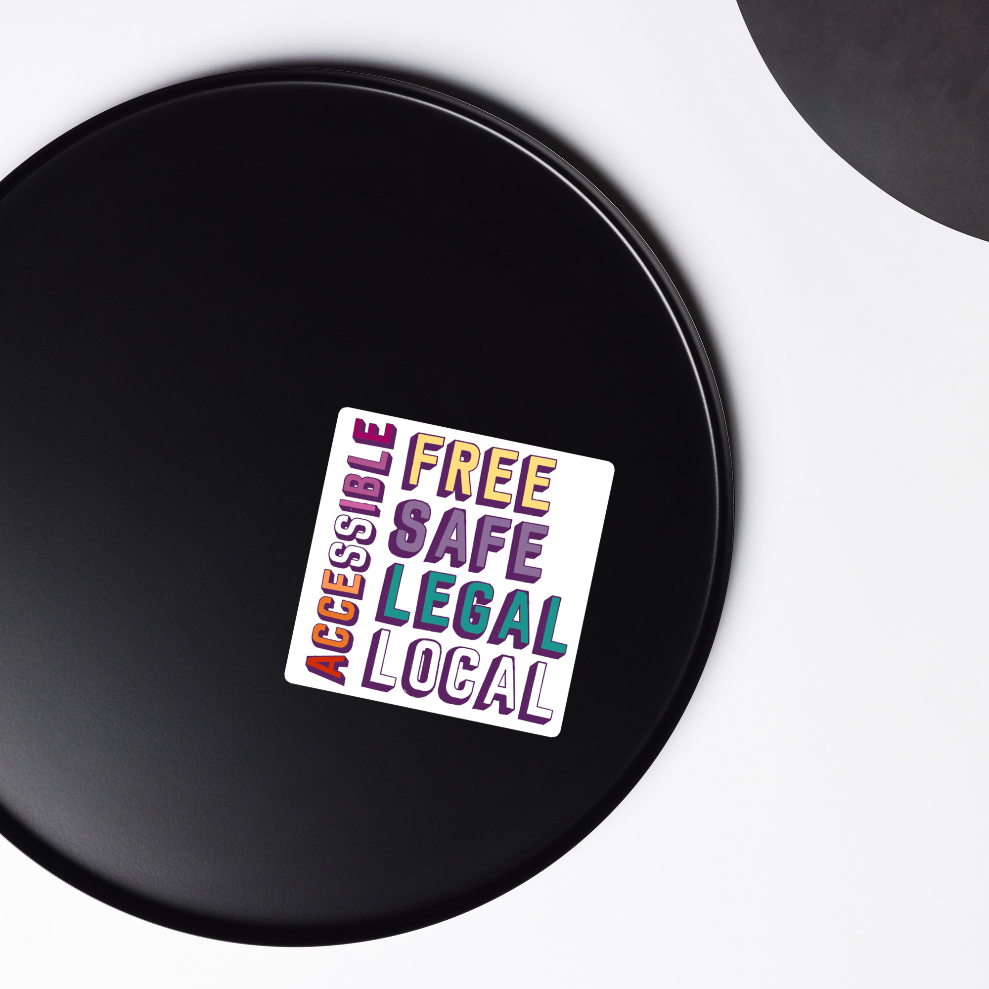 Free Safe Legal Local Accessible (lesbian pride) magnet